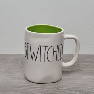 Rae Dunn Bewitched Halloween Mug White With Green Interior